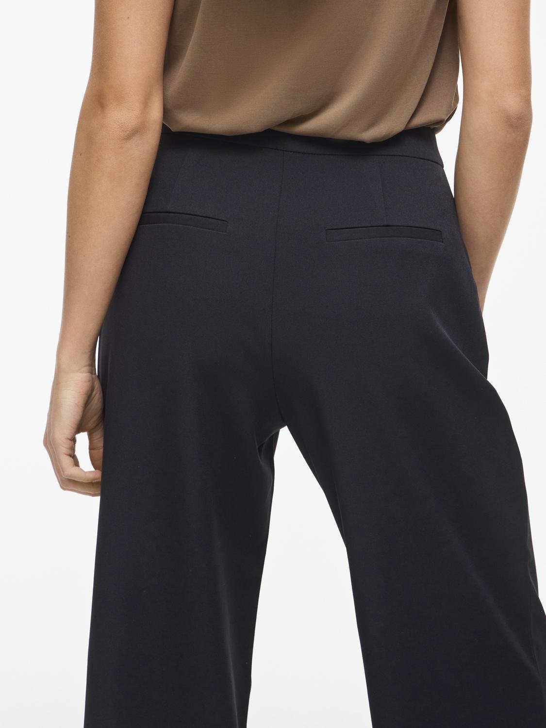 VIGERY Tailored Trousers - Black Beauty - VERO MODA & VILA Bergvik